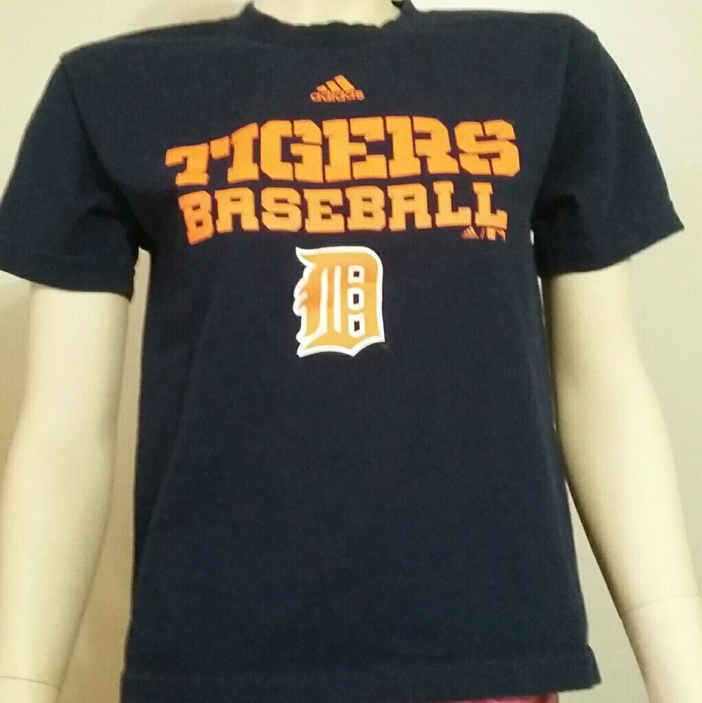 "Adidas" blue and orange Detroit Tigers T shirt